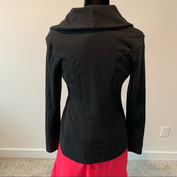 Black Banana Republic Asymmetrical Zipper Sweatshirt - Picture 3 of 5